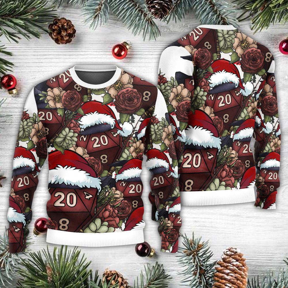 Christmas D20 Witch Dice Holiday Vibe – Sweater - Ugly Christmas Sweater