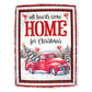 Cardinal Red Truck Christmas 50 x 60 Inch Flannel Blanket For Bed Sofa And Reading Nook Decor