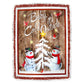 Cardinal Snowman Christmas 50 x 60 Inch Flannel Blanket For Bed Sofa And Reading Nook Decor