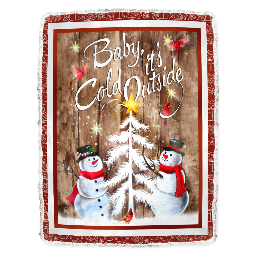 Cardinal Snowman Christmas 50 x 60 Inch Flannel Blanket For Bed Sofa And Reading Nook Decor
