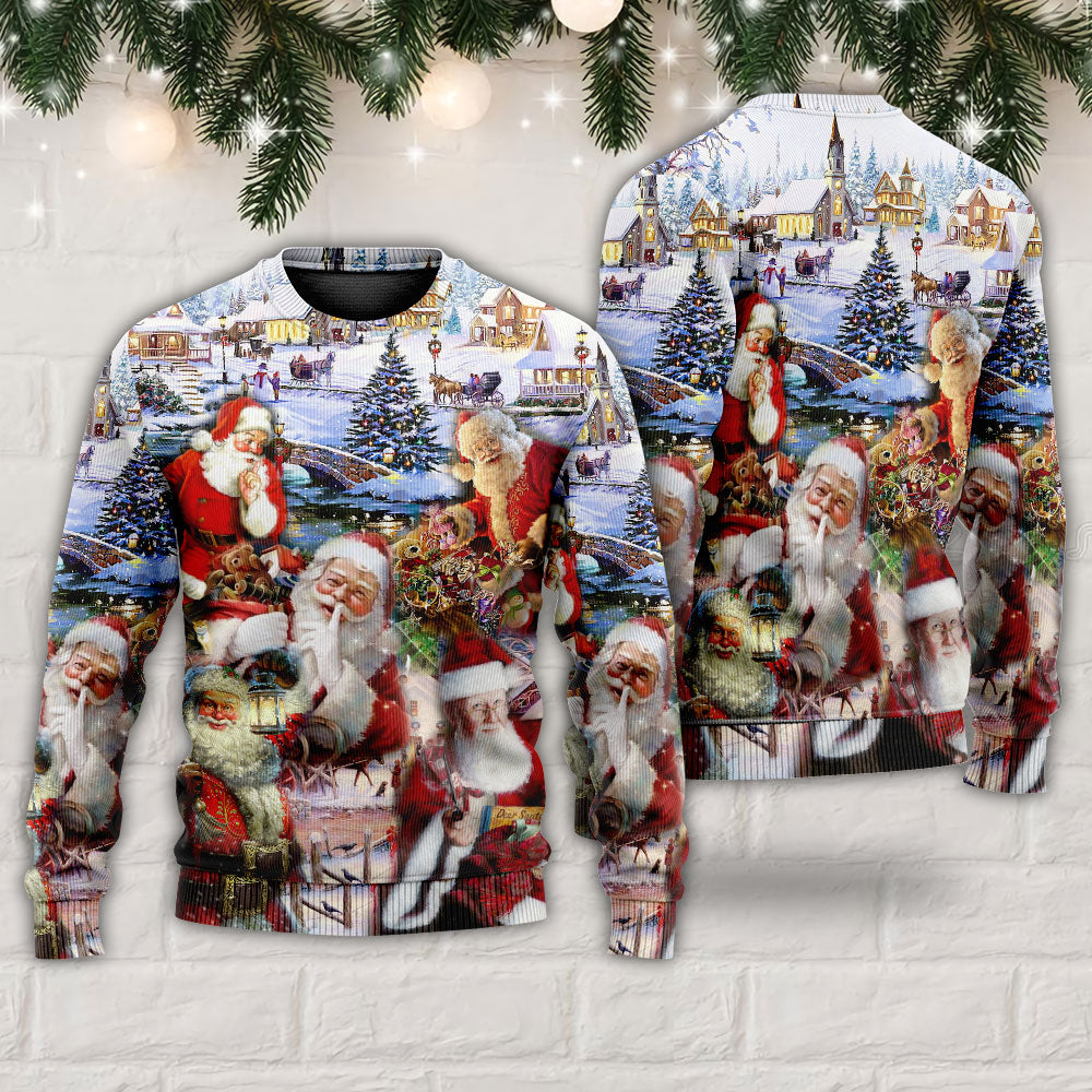 Christmas Santa Holiday Fun Quote – Sweater - Ugly Christmas Sweater
