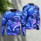 Dolphin Galaxy Neon Glow Art Style – Sweater - Ugly Christmas Sweater
