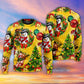 Christmas Funny Snowman Tree Yellow Glow – Sweater - Ugly Christmas Sweater