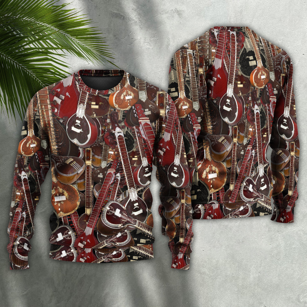 Sitar Music Lover Quote Style – Sweater - Ugly Christmas Sweater