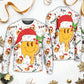 Christmas Hippie Groovy Santa Smile Face – Sweater - Ugly Christmas Sweater
