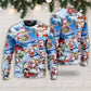 Santa And Snowman Christmas Holiday – Sweater - Ugly Christmas Sweater