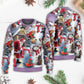 Christmas Santa Building Snowman Gift – Sweater - Ugly Christmas Sweater
