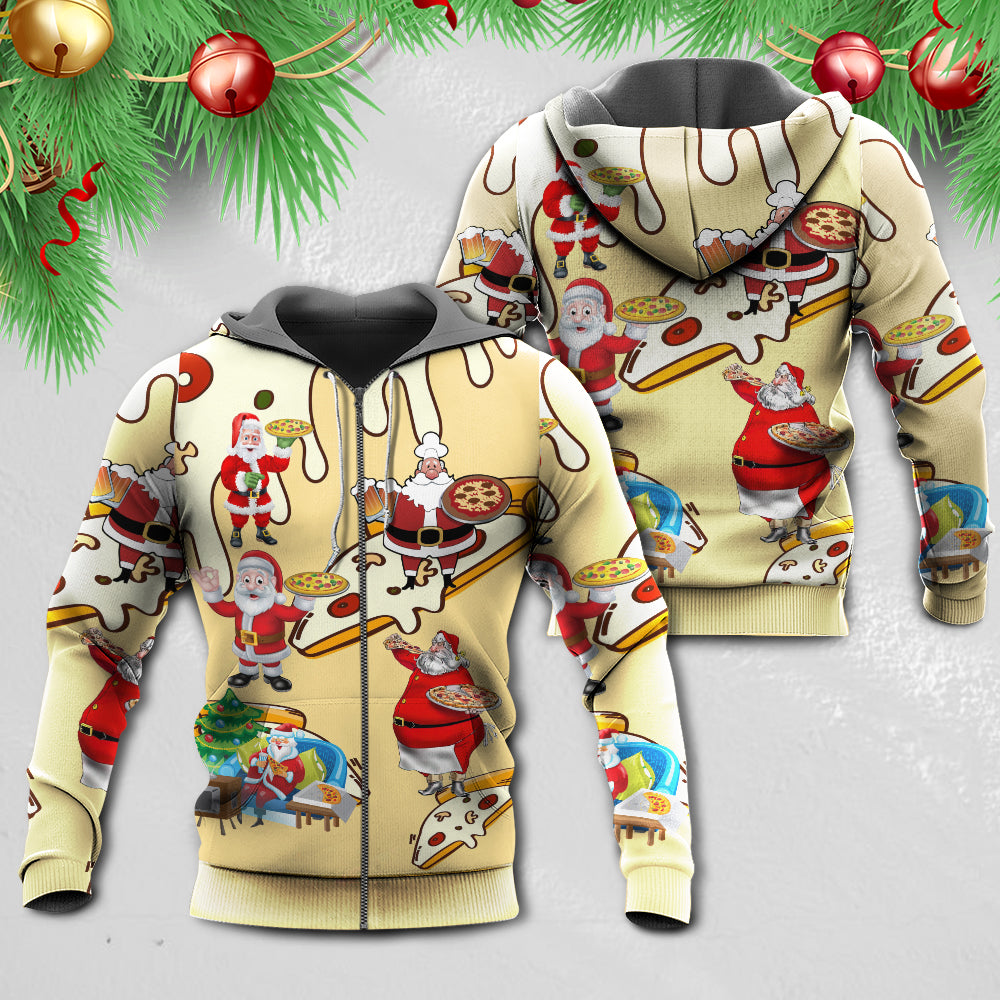 Santa Pizza Night Christmas - 3D Hoodie