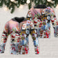Winter Snowman Village Holiday Art – 3D Hoodie