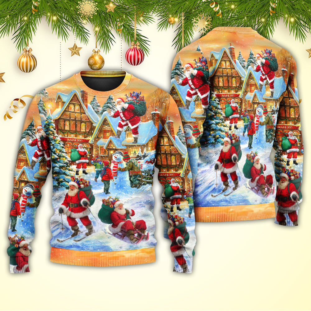 Christmas Santa In Town Xmas Is Coming – Sweater - Ugly Christmas Sweater