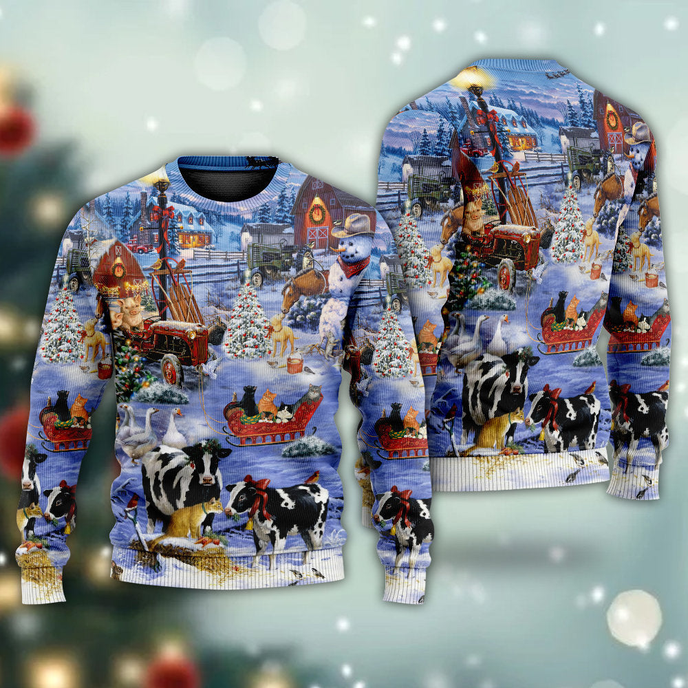 Christmas Love Farm Happy Life – Sweater - Ugly Christmas Sweater