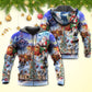 Christmas Reindeer Gift Glow Art – 3D Hoodie