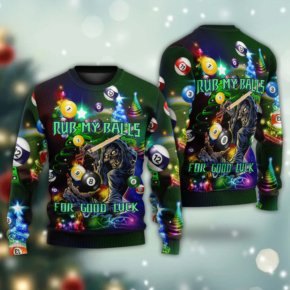 Billiard Funny Christmas Game Style – Sweater - Ugly Christmas Sweater