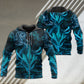 Blue Lightning Dragon Fantasy - 3D Hoodie