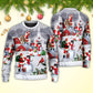 Christmas Santa Snowman Family Town Art – Sweater - Ugly Christmas Sweater