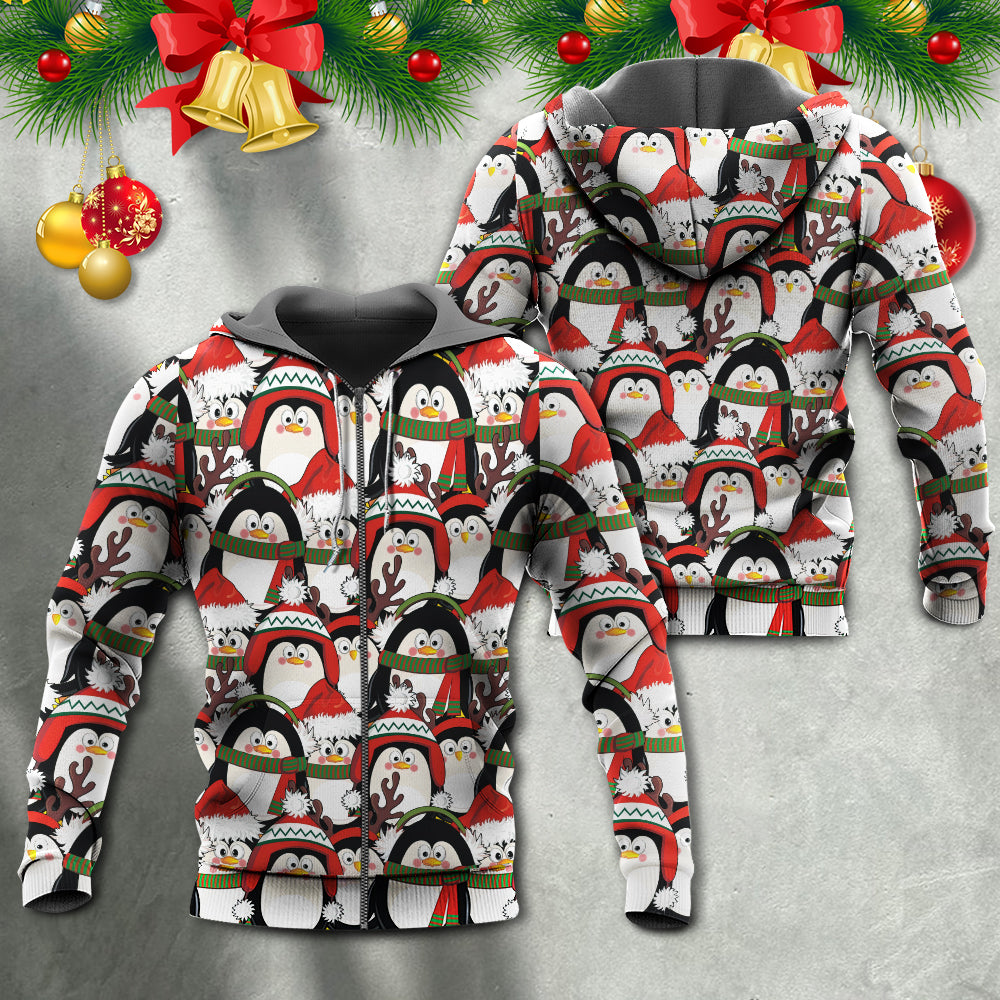 Christmas Penguin Cute Holiday Style - Hoodie