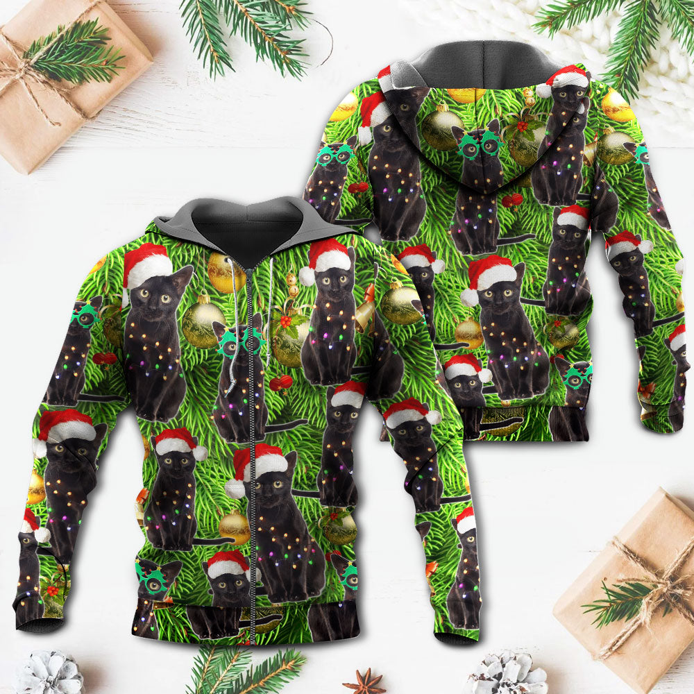 Black Cat Christmas Merry Xmas - 3D Hoodie