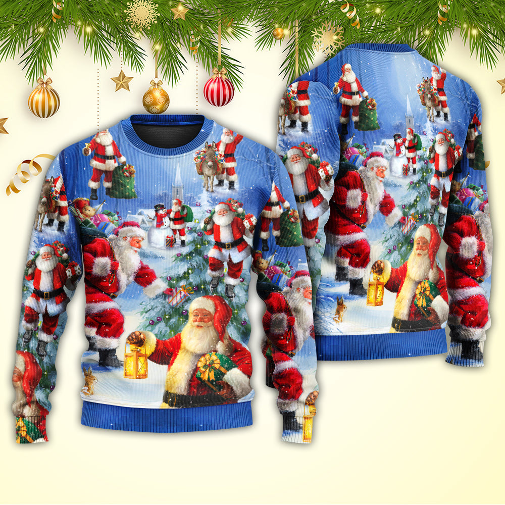 Christmas Santa Is Coming Story Night – Sweater - Ugly Christmas Sweater