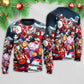 Christmas Santa With Electric Guitar – Sweater - Ugly Christmas Sweater