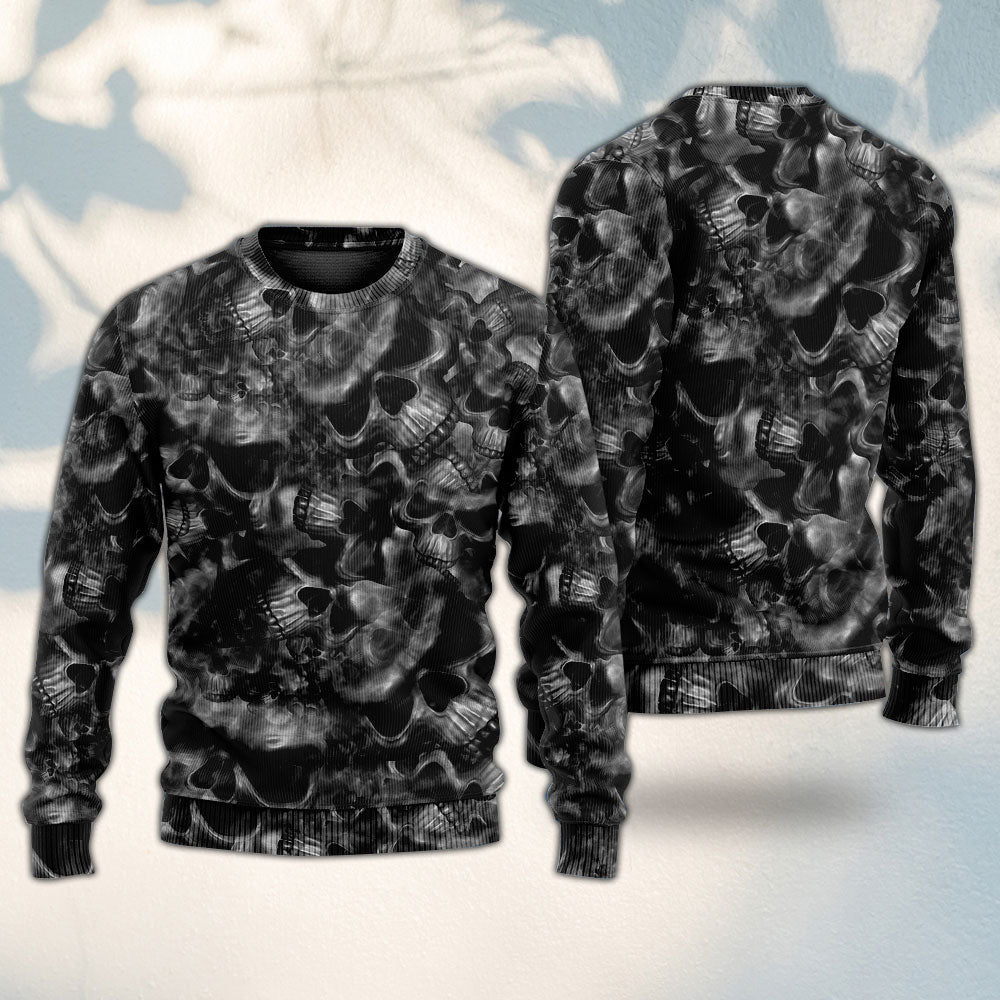 Skull Life Symbolic Art Style – Sweater - Ugly Christmas Sweater