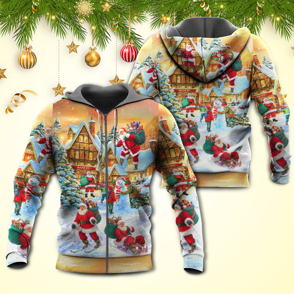 Christmas Santa In Town Xmas Coming - Hoodie