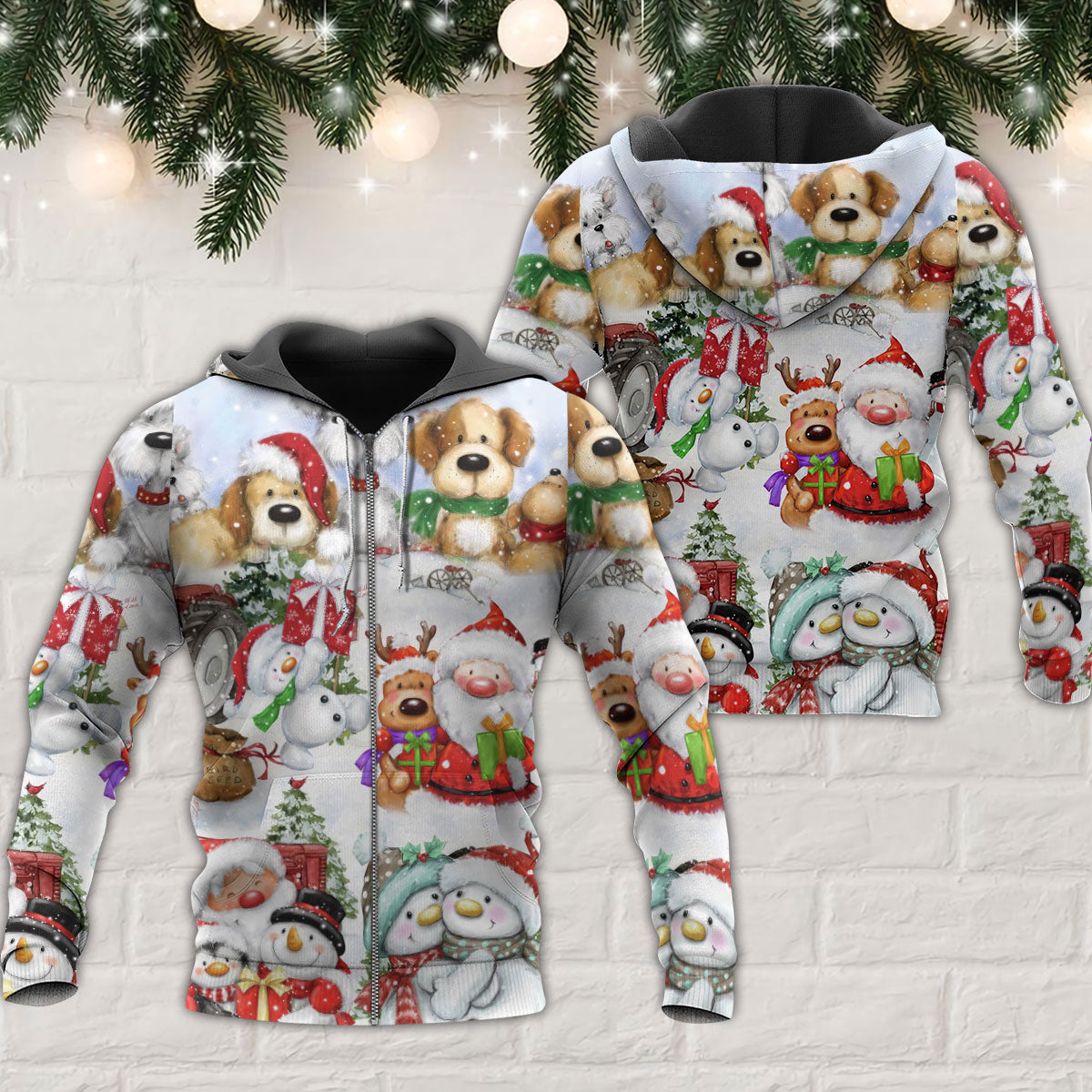Snowman Winter Friends Holiday Art – 3D Hoodie
