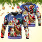 Funny Santa Rooftop Art - 3D Hoodie