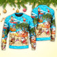 Christmas Santa Beach Holiday Funny – Sweater - Ugly Christmas Sweater