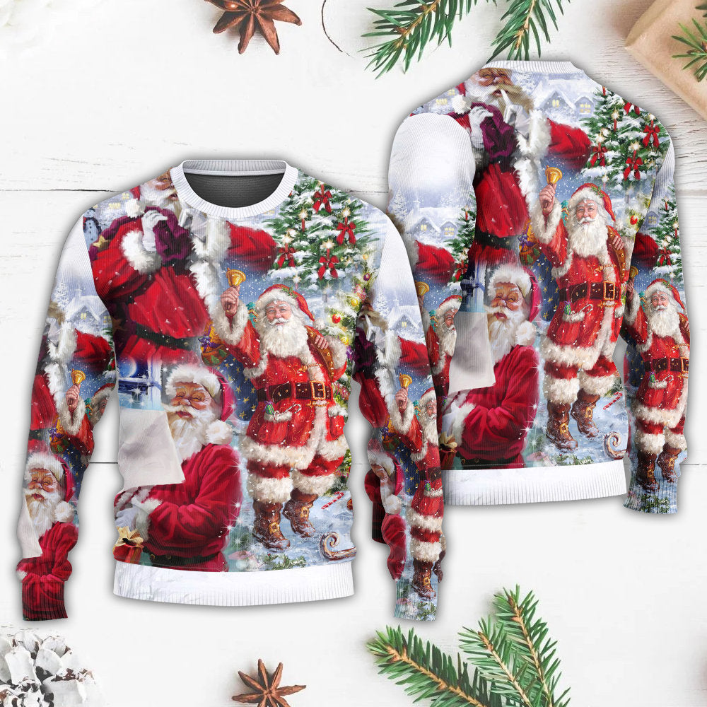 Christmas Santa Is Coming To Town – Sweater - Ugly Christmas Sweater