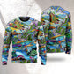 Hippie Colorful Shark Peace Art – Sweater - Ugly Christmas Sweater