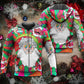 Christmas Psychedelic Colorful Hippie Santa Style - Hoodie