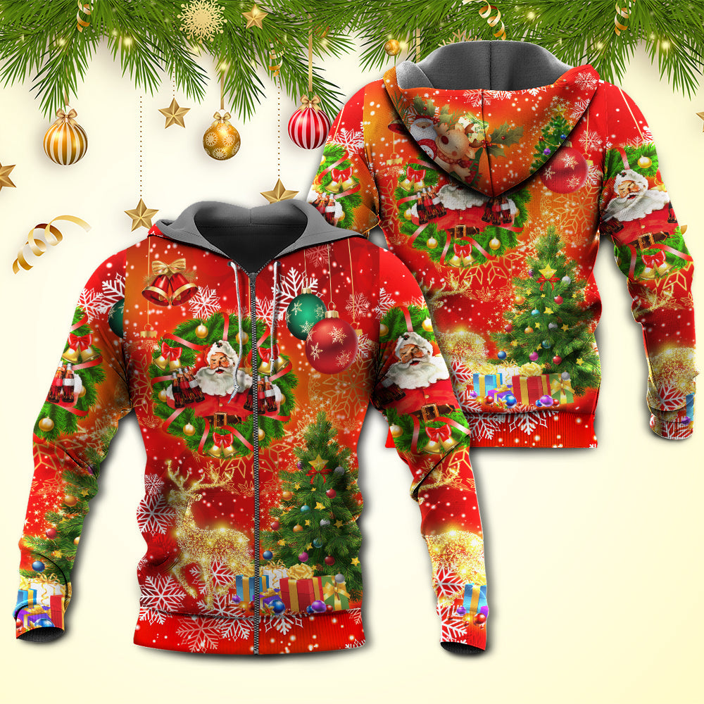 Santa Tree Lights Christmas - 3D Hoodie