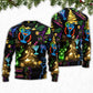 Christmas Cocktail Neon Art Style – Sweater - Ugly Christmas Sweater