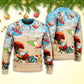 Christmas Santa Beach Holiday Style – Sweater - Ugly Christmas Sweater