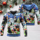 Christmas Black Cat Merry Catmas - 3D Hoodie