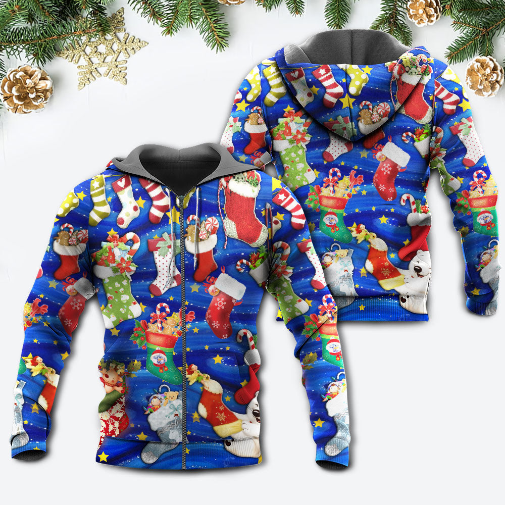 Christmas Tree Socks Season Of Joy - 3D Hoodie