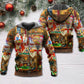 Christmas Poker Santa Friends Game Night - 3D Hoodie
