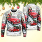 Christmas Santa Red Truck Xmas Is Coming – Sweater - Ugly Christmas Sweater