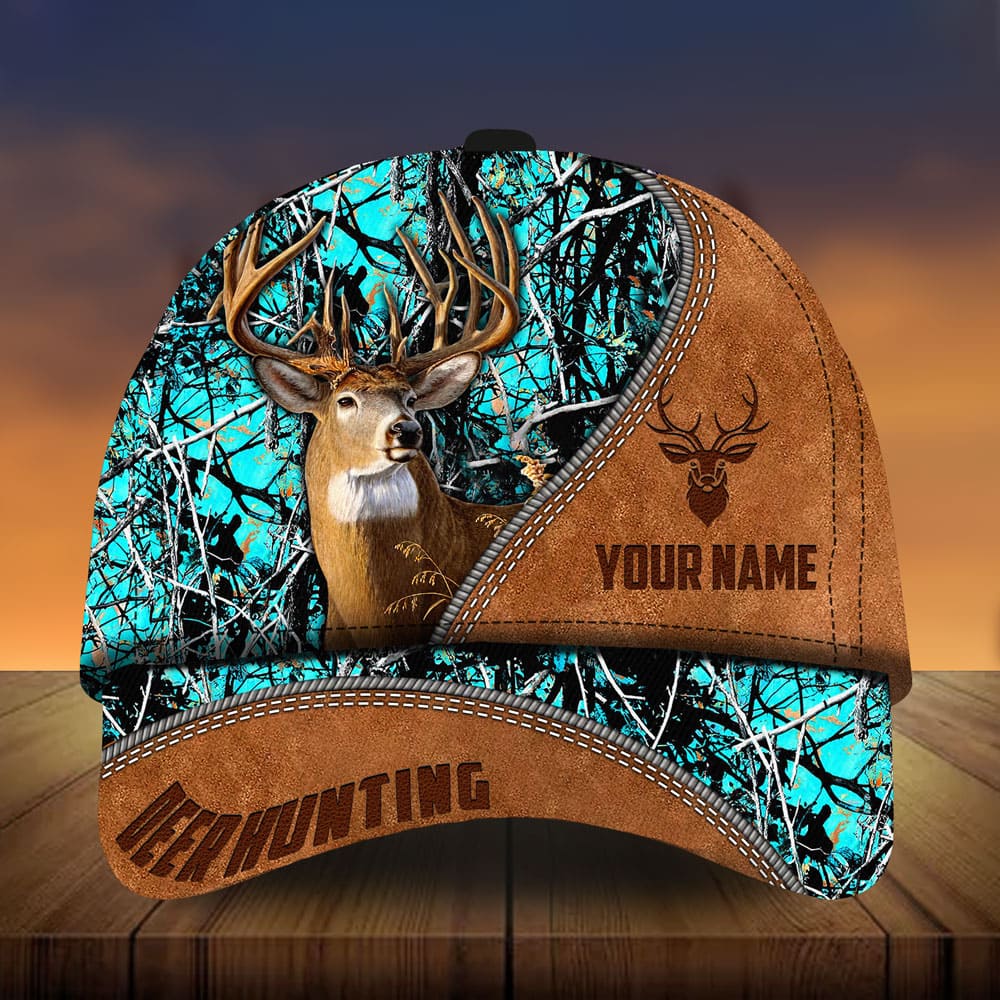 Leather Deer Hunting Personalized – Classic Cap