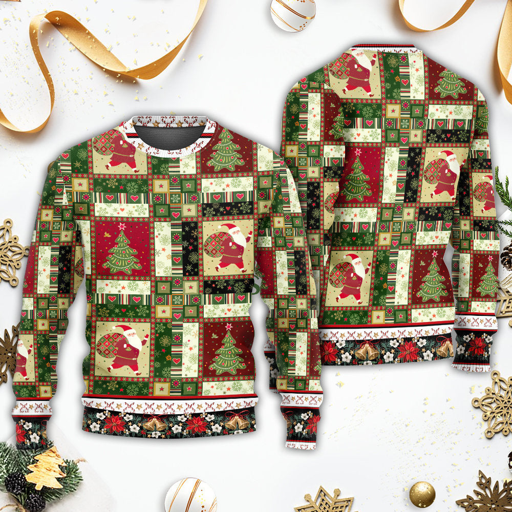 Christmas Santa And Fir Tree Style – Sweater - Ugly Christmas Sweater