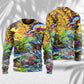 Hippie Turtle Colorful Peace Art – Sweater - Ugly Christmas Sweater