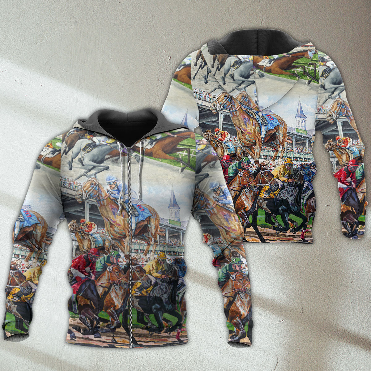 Horse Racing Be Strong Be Brave - 3D Hoodie