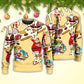 Christmas Santa Eating Pizza Fun – Sweater - Ugly Christmas Sweater