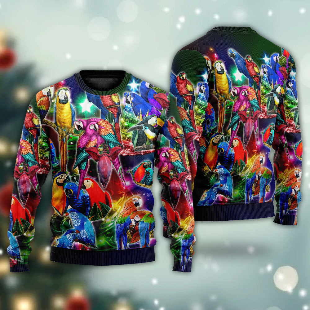 Parrot Tropical Merry Christmas – Sweater - Ugly Christmas Sweater