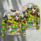 Golf Dog Driving Golf Cart Art – Sweater - Ugly Christmas Sweater