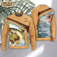 Old Fisherman And Big Catch Art – Sweater - Ugly Christmas Sweater