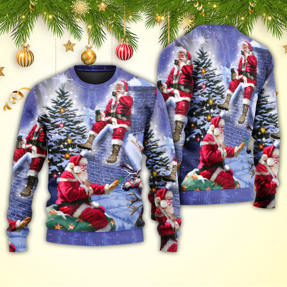 Christmas Santa Story Night Xmas Is Coming – Sweater - Ugly Christmas Sweater