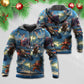Santa Holiday Action Art - 3D Hoodie