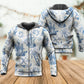 Vintage Sailboat Sea Map Art - 3D Hoodie