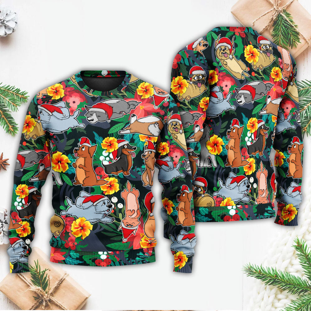 Christmas Dog Santa Merry Xmas Style – Sweater - Ugly Christmas Sweater